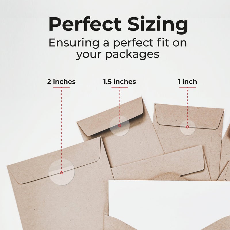 MESS Clear Round Labels (1,000/Roll, 1 Inch) â€“ Transparent Sealing Dots, Wafer Tab Seals, and Envelope Seal Stickers - Image 5